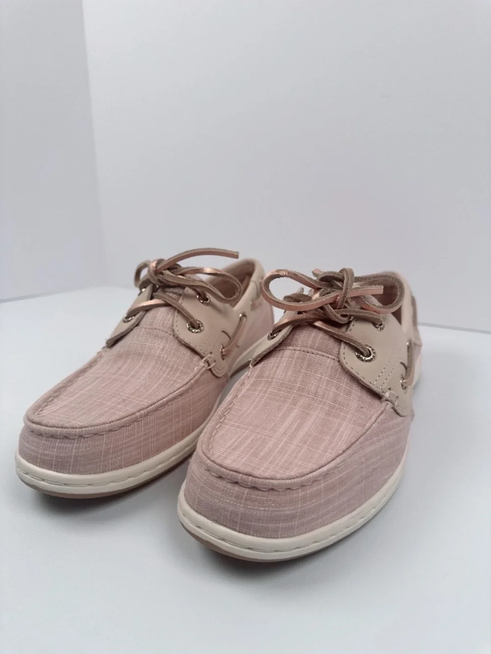Sperry Songfish Linen Boat Casual Shoe Women's Pink Sparkle Size 7.5 - Picture 2 of 8
